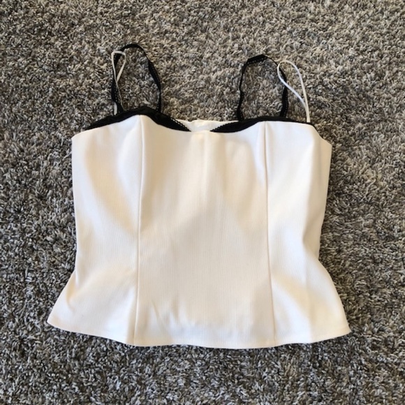 Reformation White and Black Camisole - Picture 6 of 7
